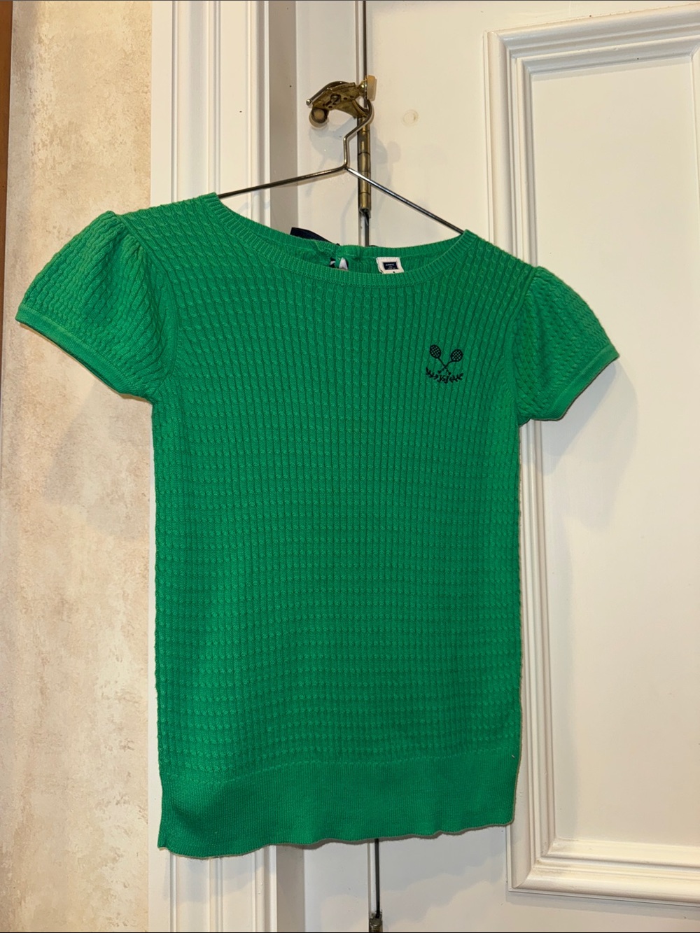 Janie and Jack Green Knit Short Sleeve Top